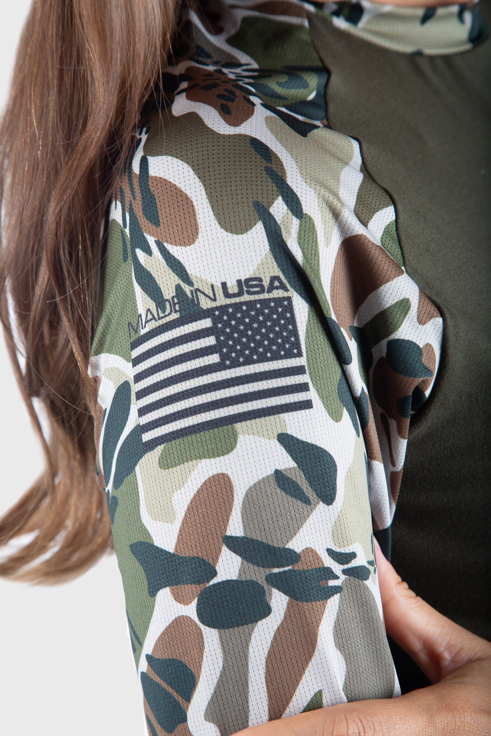 SoftTECH™ OLIVE PRYM1 OS CAMO Mesh Long Sleeve