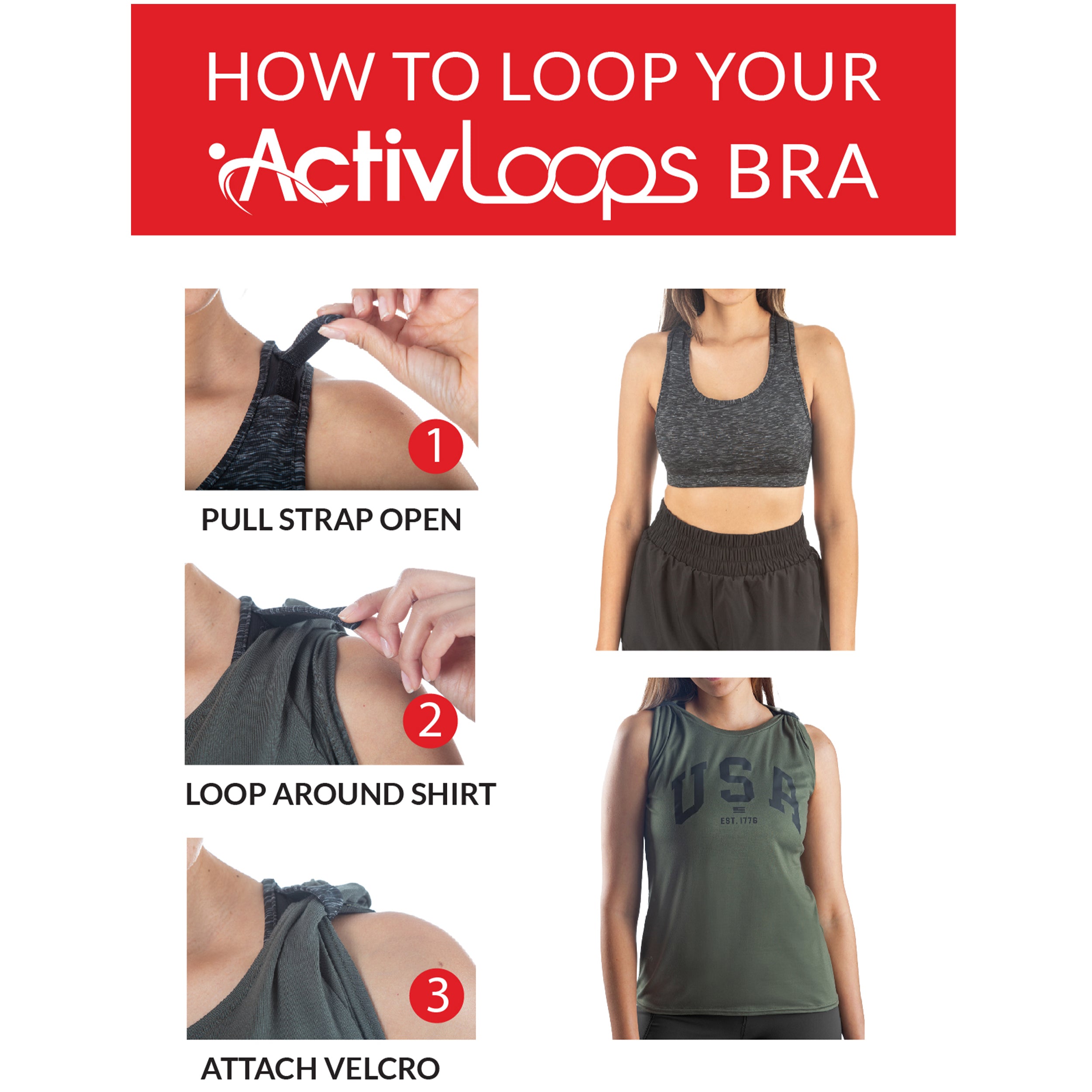 Activloops™  2-in-1 Sports Bra
