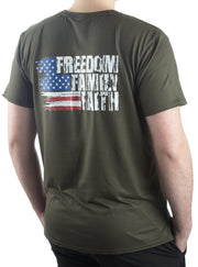 Faith Family Freedom SoftTECH™ Athletic Cut Tee