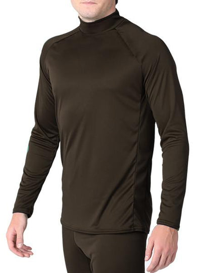 Arctic Microtech™ Form Fitted Long Sleeve Shirt Men's Performance Gear WSI Sports YM CHOCOLATE BROWN - Made in USA cold weather wicking and warming shirt