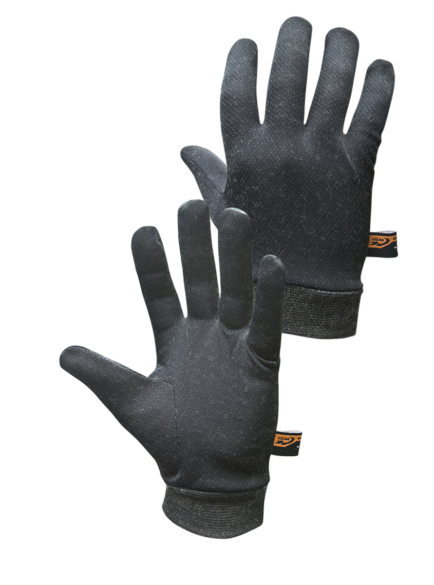 Glove Liners Best Gloves For Hiking In Cold Weather Black Knit