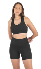 Activloops™ Sports Bra // Black Short Set