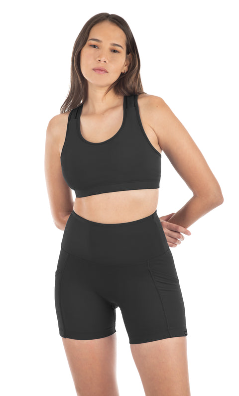Activloops™ Sports Bra // Black Short Set