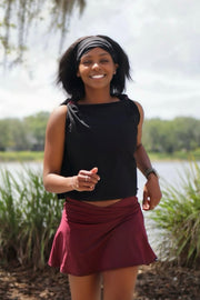 Activloops™ Heather Burgundy 2-in-1 Sports Bra