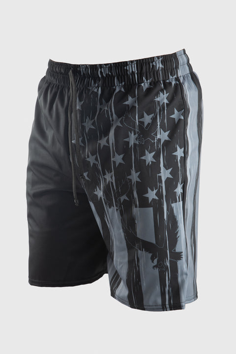 Eagle Flag Pocketed Swim Trunk