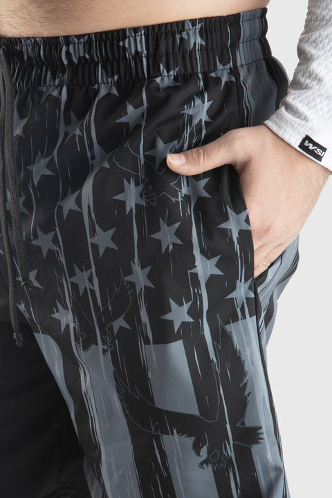 Eagle Flag Pocketed Swim Trunk