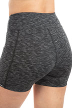 Women's Black and Heather Grey Spandex performance Short