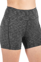 Women's Black and Heather Grey Spandex performance Short