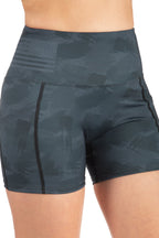 Women's Black Camo Spandex Performance Shorts