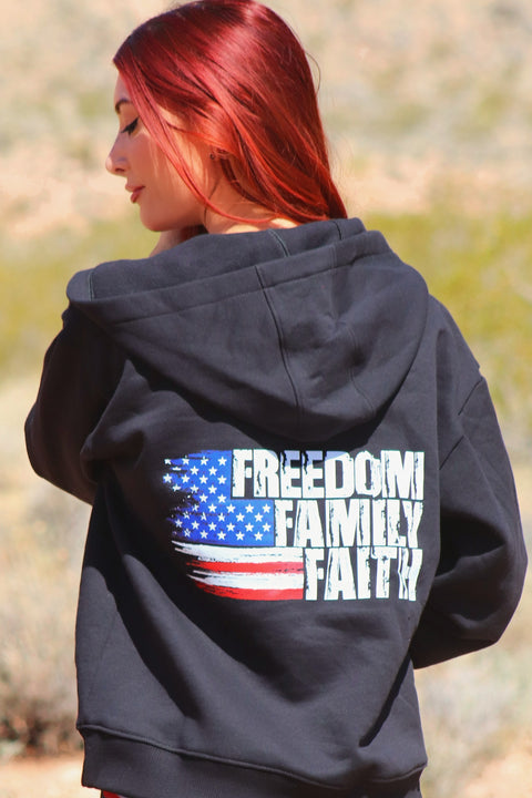 HIGHLAND FAITH FAMILY FREEDOM FULL ZIP SWEATSHIRT