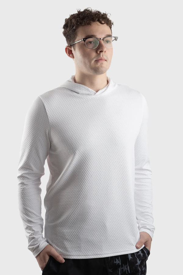 illusion mesh sun hoodie