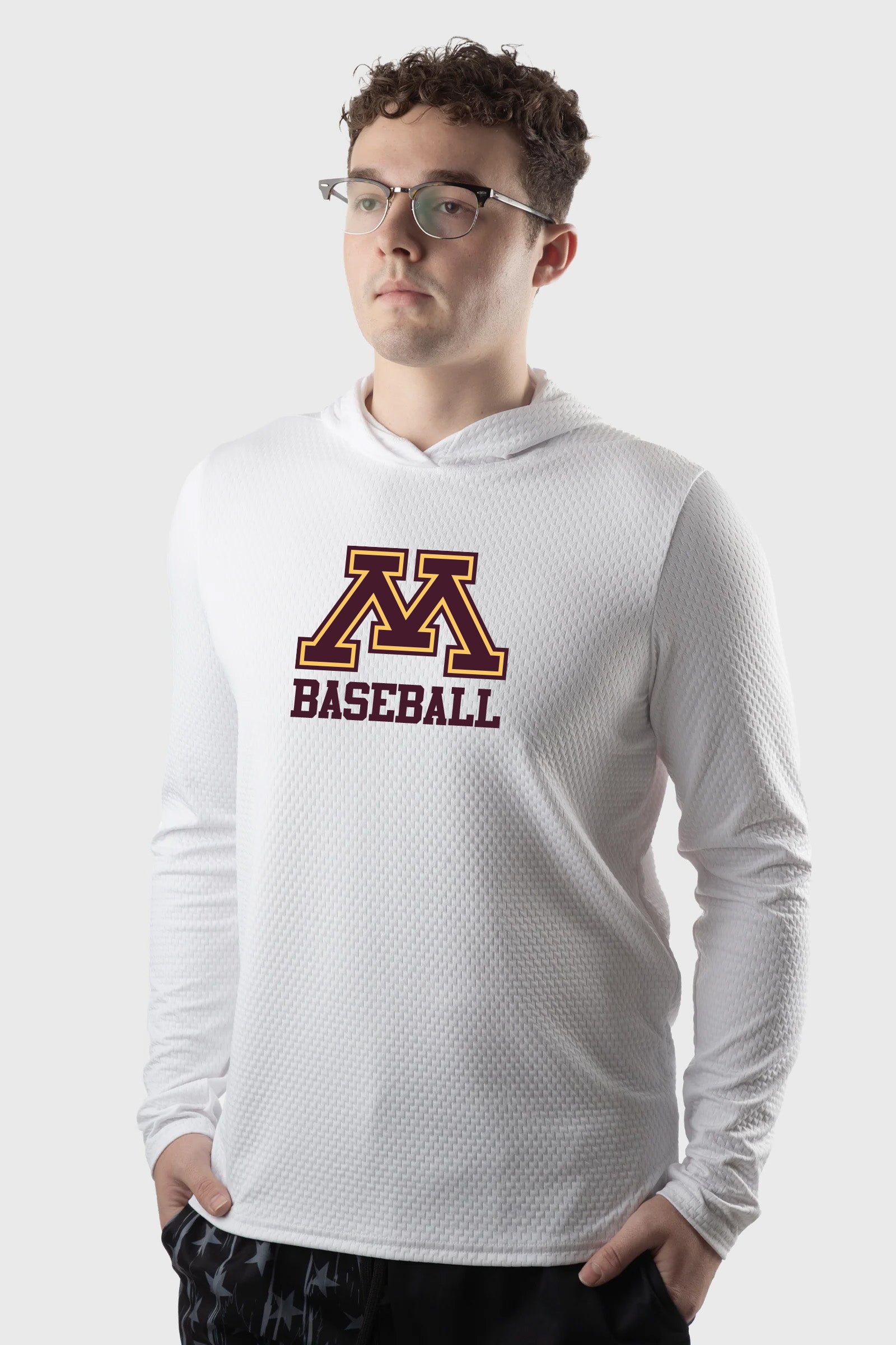 U of M Illusion Mesh Hoodie