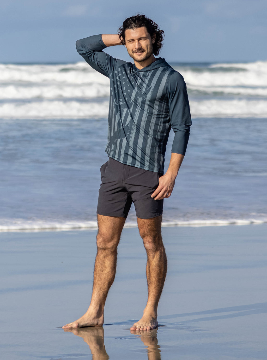 Eagle Flag Mesh Sun Hoodie