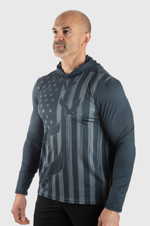 Eagle Flag Mesh Sun Hoodie