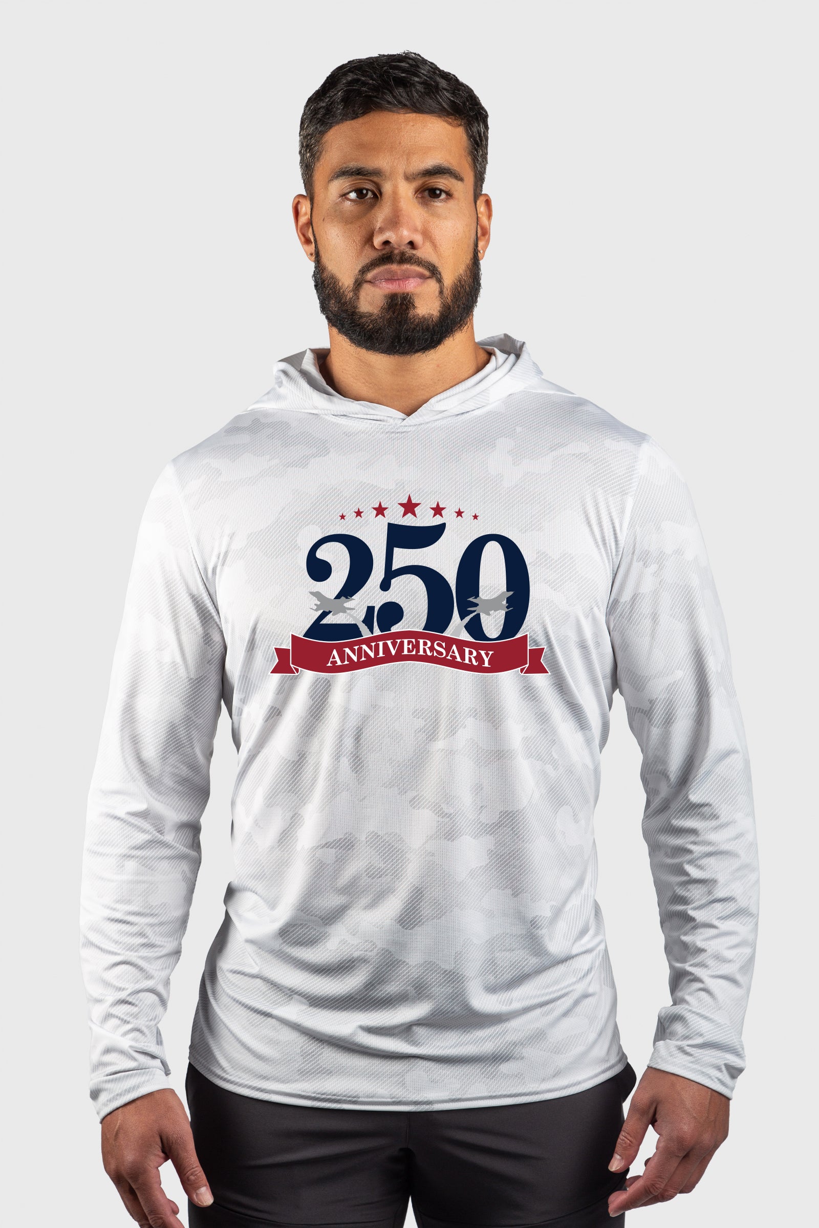 250th Mesh White Out Sun Hoodie
