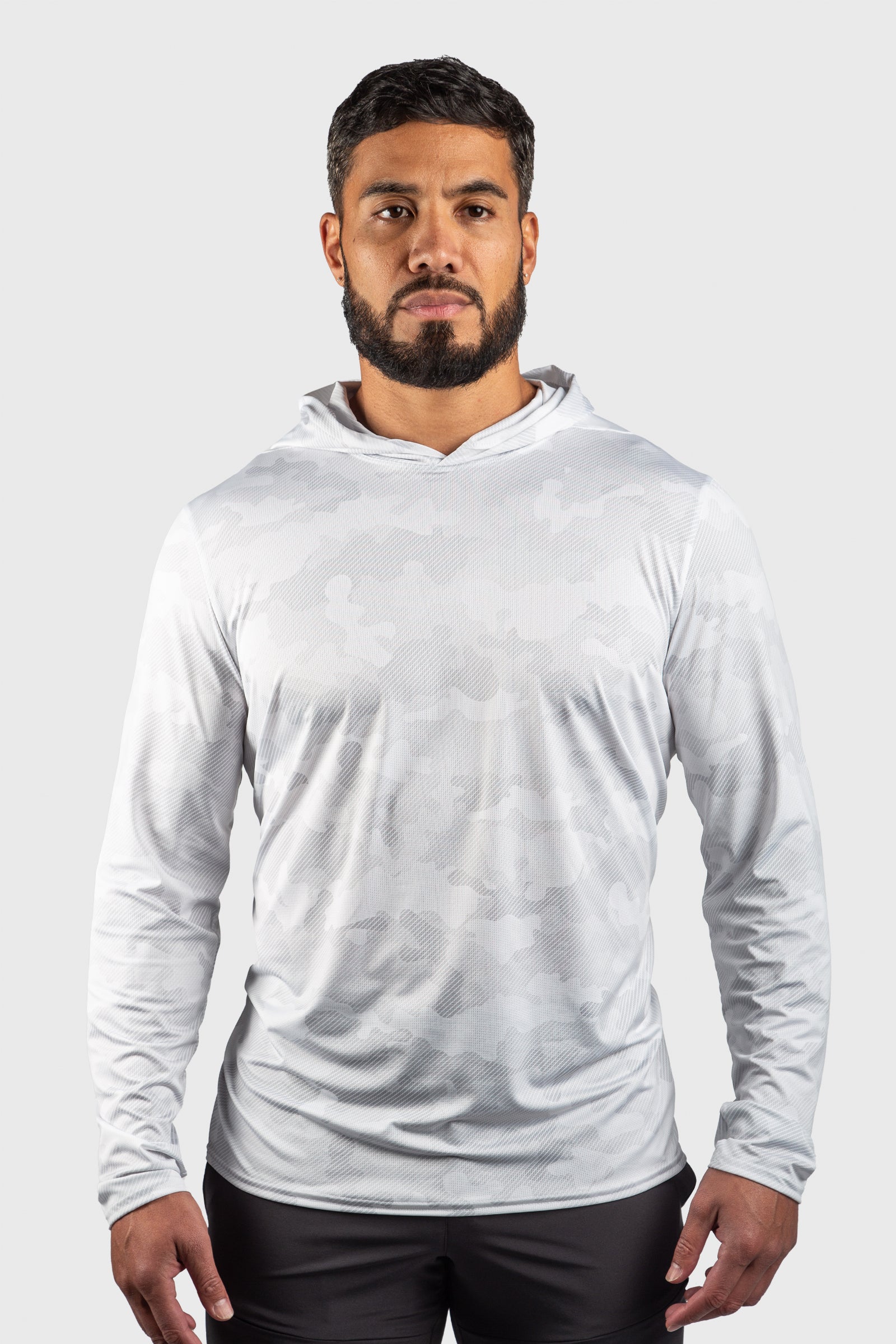 Performance Mesh White Out Camo Sun Hoodie