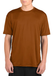 Microtech™ Youth Loose Fit Short Sleeve Shirt Men's Performance Gear WSI Sports YM BURNT ORANGE 