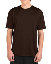 Microtech™ Youth Loose Fit Short Sleeve Shirt Men's Performance Gear WSI Sports YM BROWN 