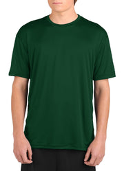 Microtech™ Youth Loose Fit Short Sleeve Shirt Men's Performance Gear WSI Sports YM FORESTGREEN 