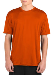 Microtech™ Youth Loose Fit Short Sleeve Shirt Men's Performance Gear WSI Sports YM ORANGE 