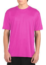 Microtech™ Loose Fit Short Sleeve Shirt Men's Performance Gear WSI Sports S HOT PINK 