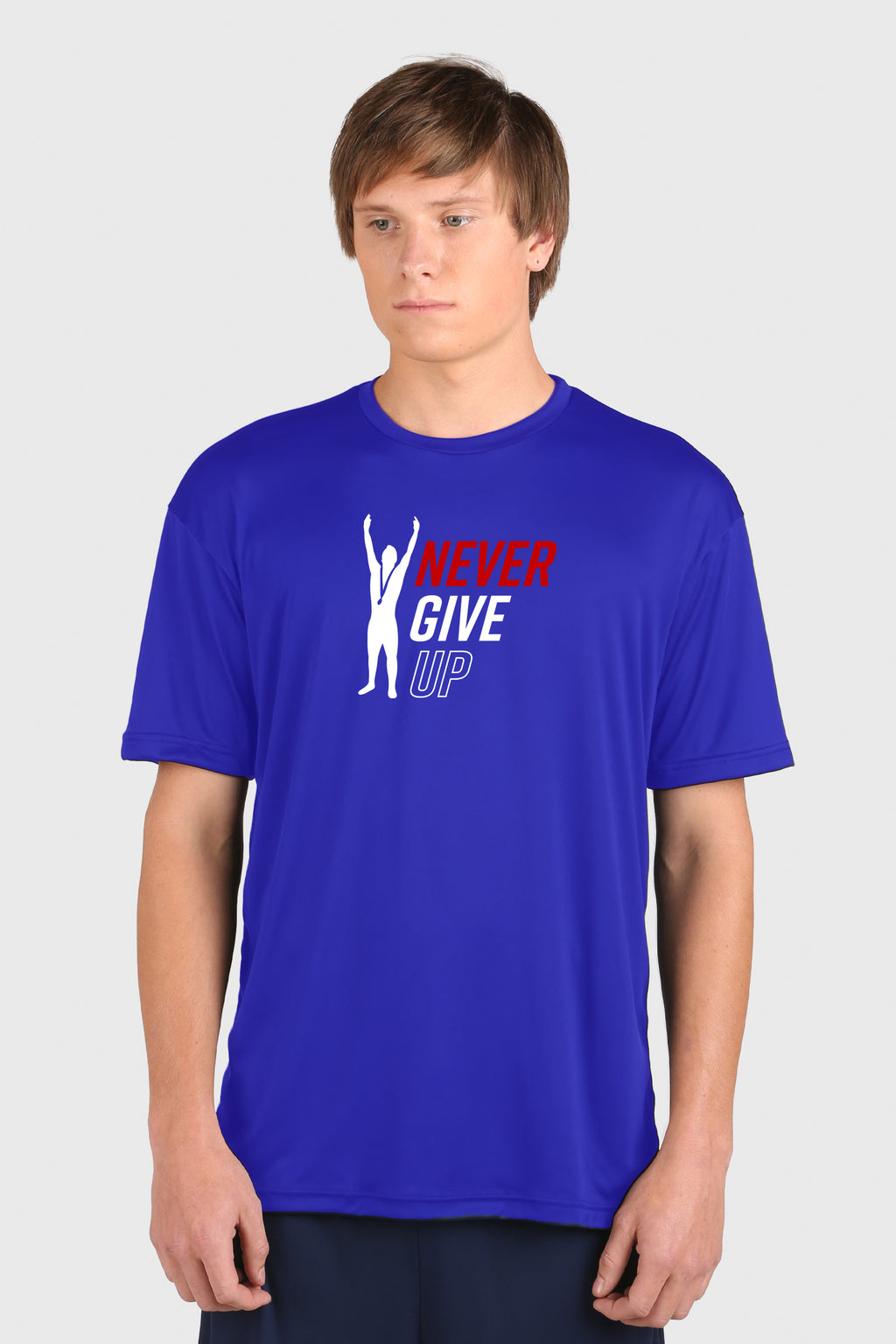 Never Give Up Microtech™ Tee