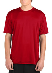 Microtech™ Youth Loose Fit Short Sleeve Shirt Men's Performance Gear WSI Sports YM RED 