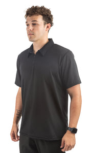 Illusion Mesh Loose Fit Short Sleeve Polo