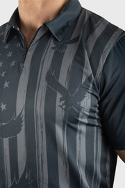 Eagle Flag Performance Mesh Polo