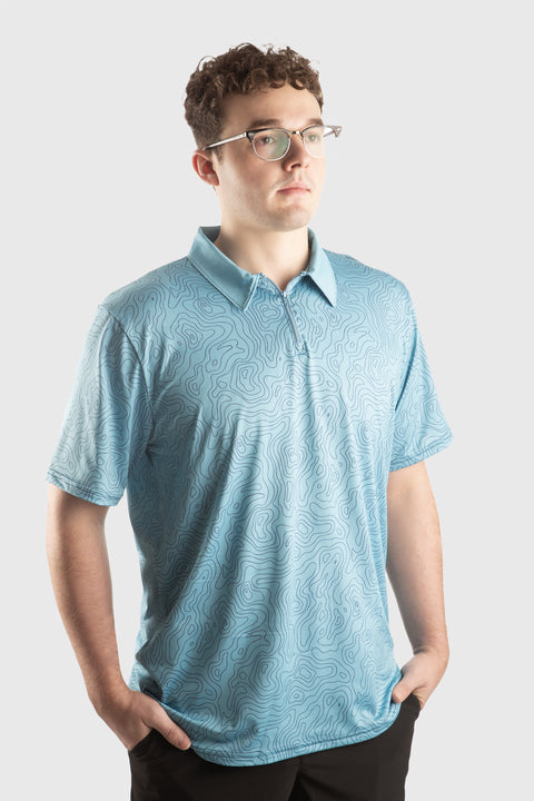 Water Depth Performance Mesh Polo