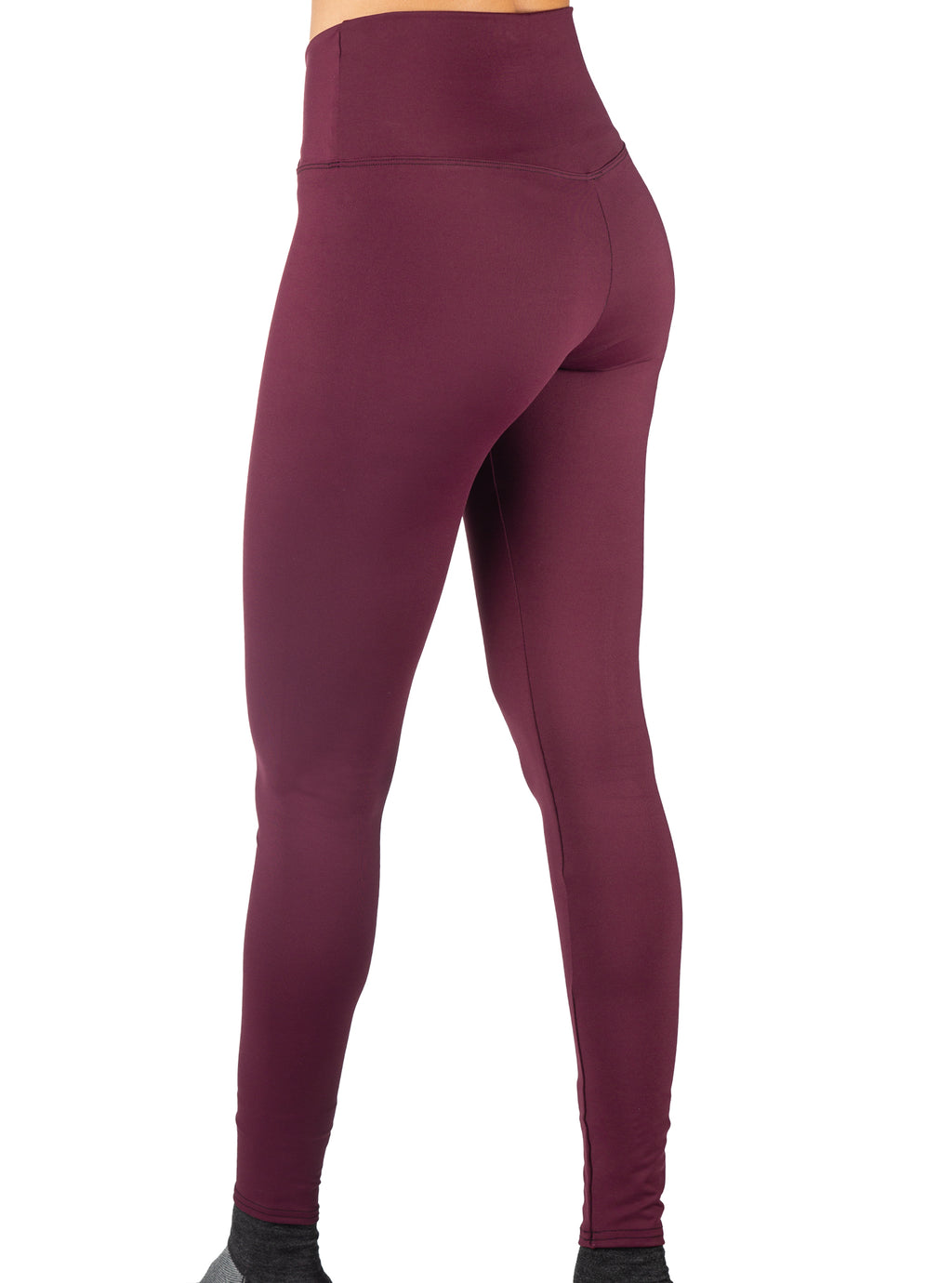 Burgundy Cross Over Waistband Legging