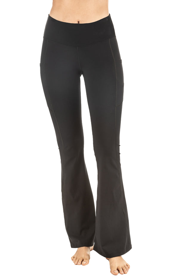 Elevate Cross Over Pocketed Flare Legging