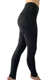 Tri-Heather Pocketed Legging (No inseam)