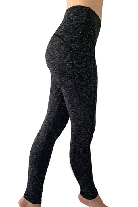 Tri-Heather Pocketed Legging (No inseam)