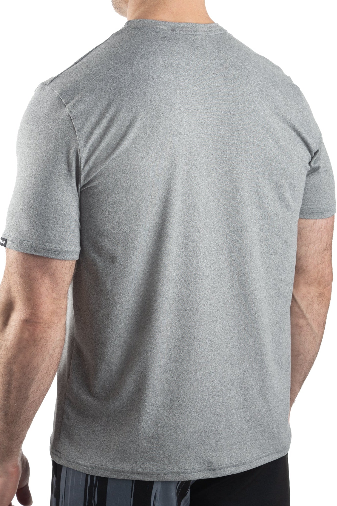 Back of a grey T-shirt