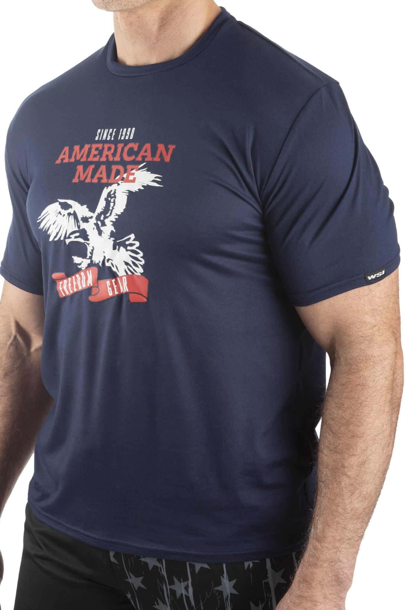 Navy Blue T-Shirt with an American Made and Eagle Print