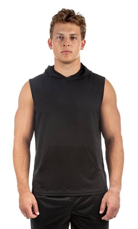 Illusion Mesh Sleeveless Hoodie