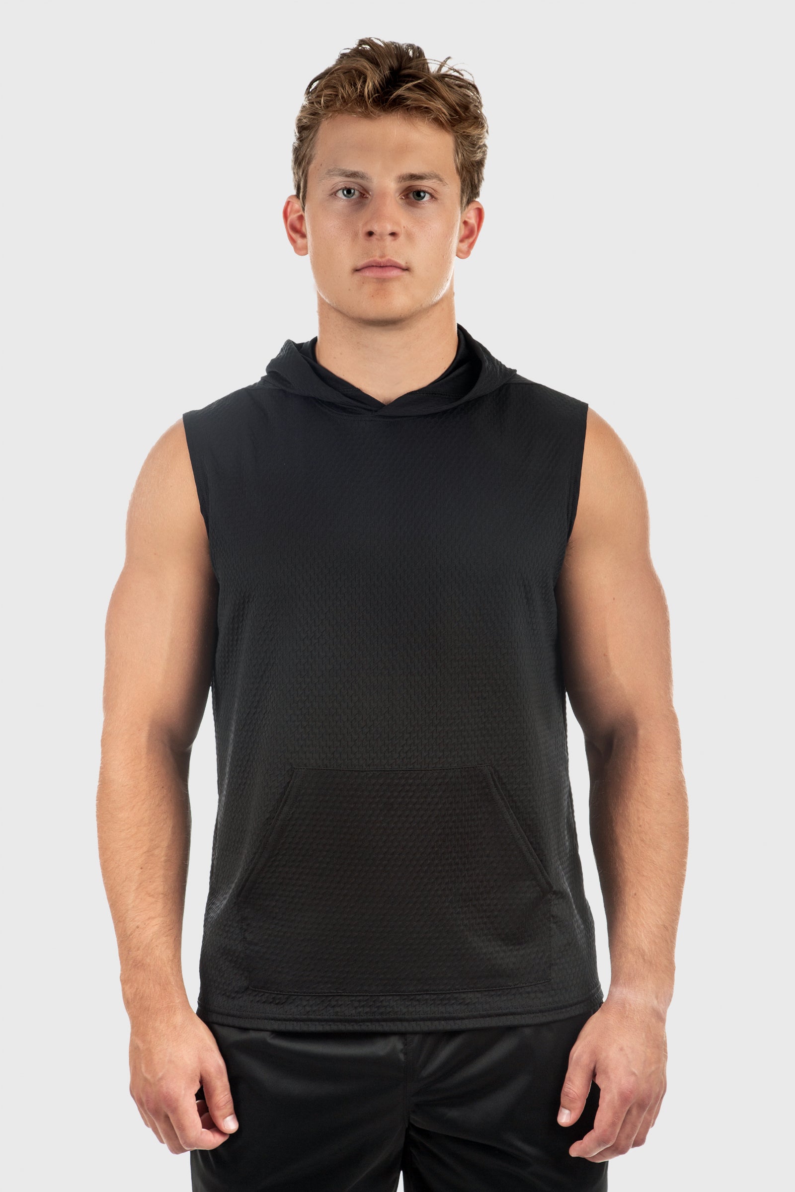 Illusion Mesh Sleeveless Hoodie