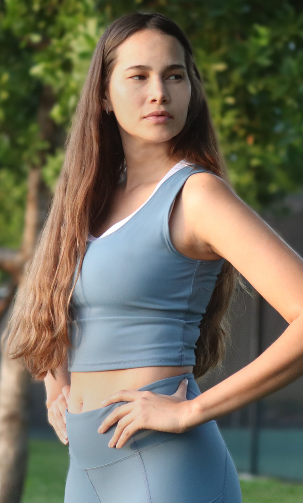 Hamptons Blue Midi Tank // Leggings Set