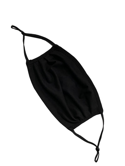 Black Mask With Nose Piece and Adjustable Straps mask WSI Sportswear - Made in USA reusable mask