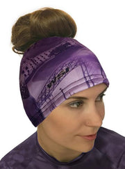 Messy Bun Beanie Hat Women's Performance Gear WSI Sports Purple Pride 
