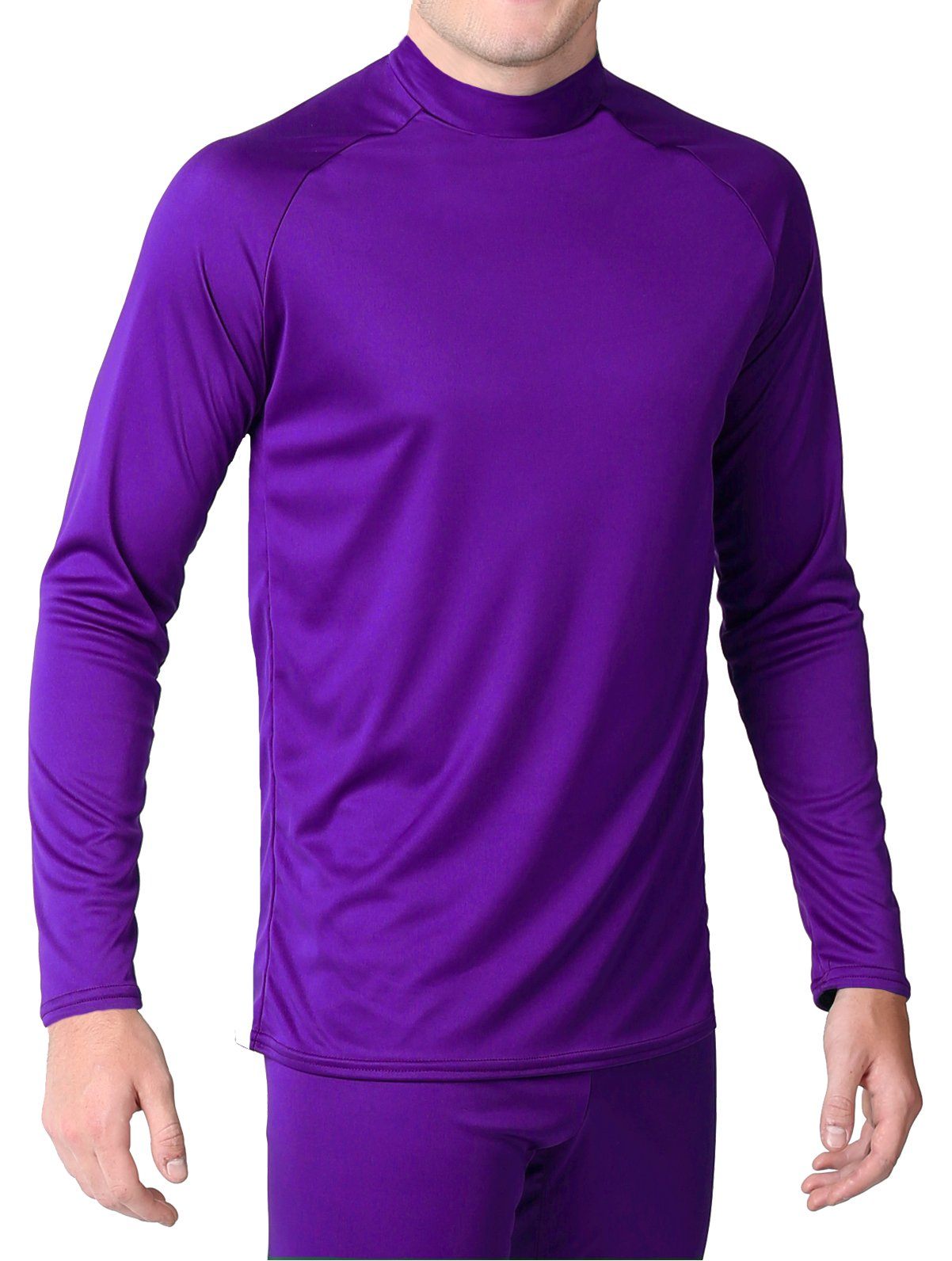 Youth - Microtech™ Form Fitted Long Sleeve Shirt Men's Performance Gear WSI Sports YM PURPLE 
