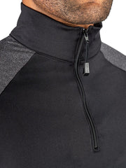 ProWikMax 2-Tone 1/4 Zip Long Sleeve Shirt Men's Performance Gear WSI Sports 