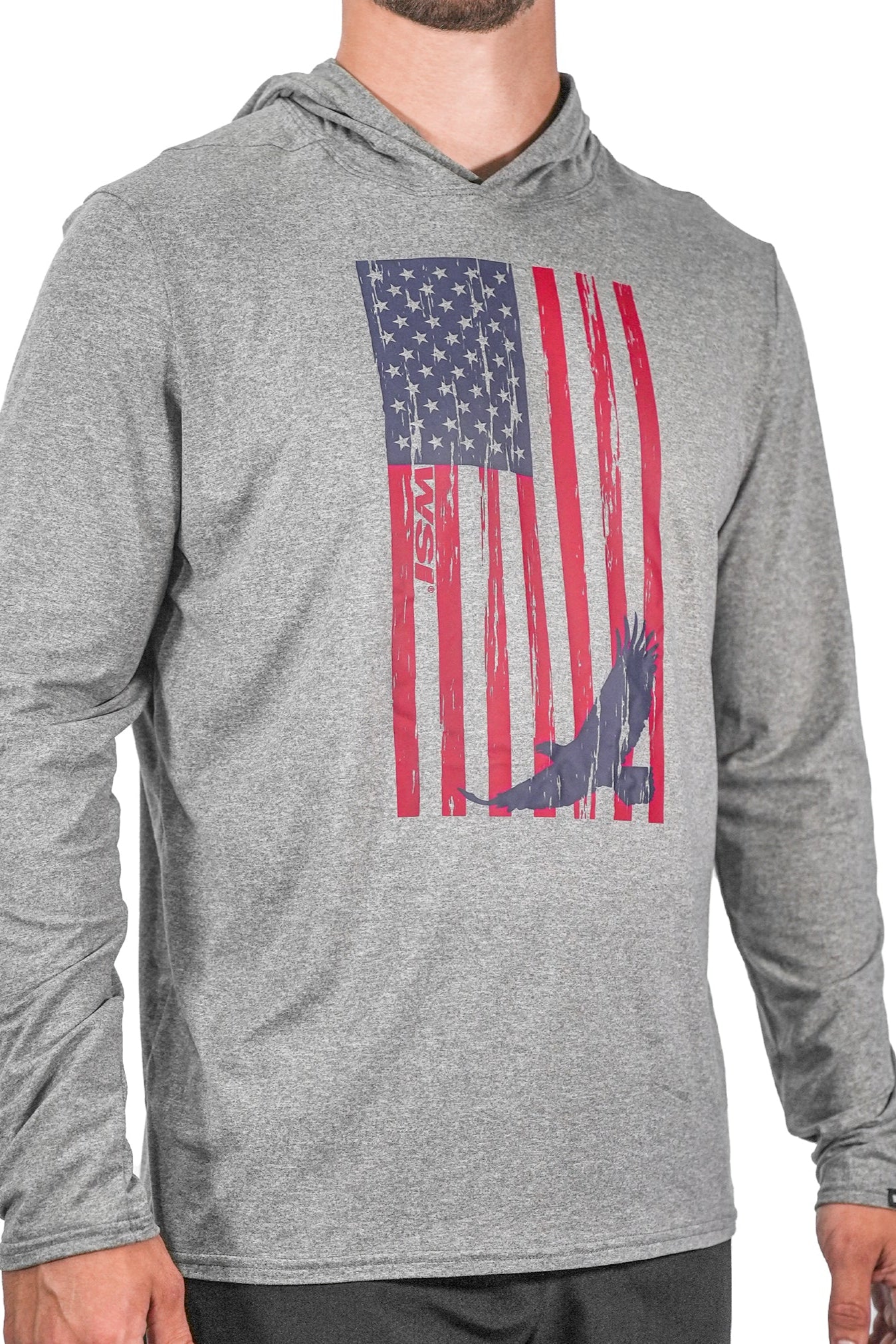 WSI Sports Softtech Hoodie with USA Flag Print