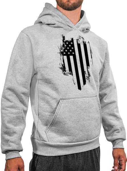Distressed Flag Heavy Weight Fleece Hoodie