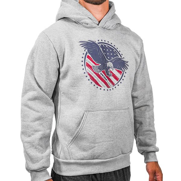 Distressed Flag Heavy Weight Fleece Hoodie