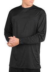 Microtech™ Loose Fit Long Sleeve Shirt Men's Performance Gear WSI Sports YM BLACK 