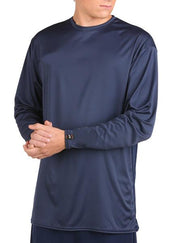 Microtech™ Loose Fit Long Sleeve Shirt Men's Performance Gear WSI Sports YM NAVY 
