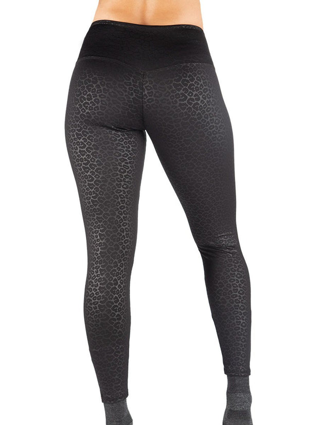 The Artemis Leopard Print Gym Leggings in Black – The Gym Wear