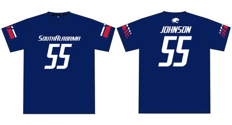 South Alabama Jaguars Navy Short Sleeve Microtech Jersey